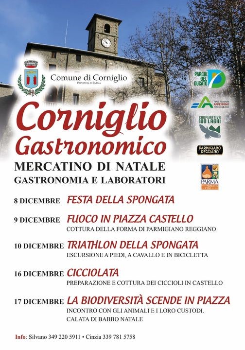 Un ricco programma di eventi per Corniglio Gastronomico, in provincia di Parma - Emilia Romagna, dal 08 al 17 dicembre 2023