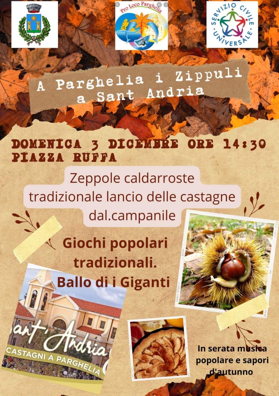 Si festeggia a Parghelia, in provincia di Vibo Valentia - Calabria, con i Zippuli a Sant'Andria, domenica 03 dicembre 2023.